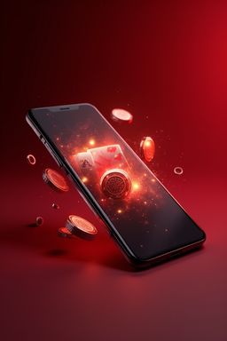 Móvil con app de casino